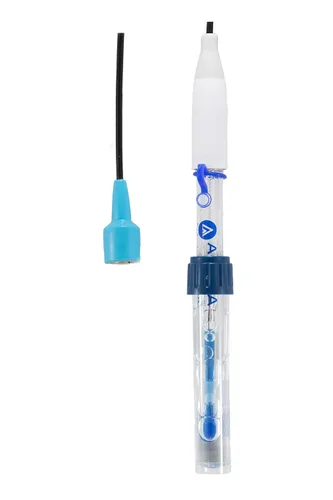 Vista 4 de Apera Instruments LabSen 211 Electrodo de pH de cuerpo de vidrio para soluciones generales de agua, sensor resistente a impactos, compatible