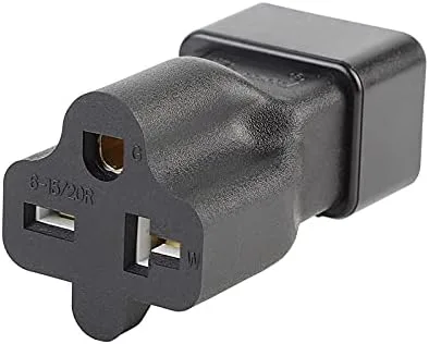 Vista 7 de Nema 5-15P to 5-15R/5-20R AC Power Adapter 15A 125V adaptador de corriente alterna 15 Amp Household AC Plug, 20 Amp T Blade Power
