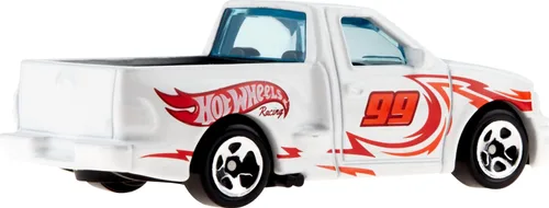 Vista 6 de Hot Wheels Paquete de 10, juego de 10 camiones de juguete a escala 1:64, mezcla de camionetas con licencia oficial y sin licencia, rescate o semi