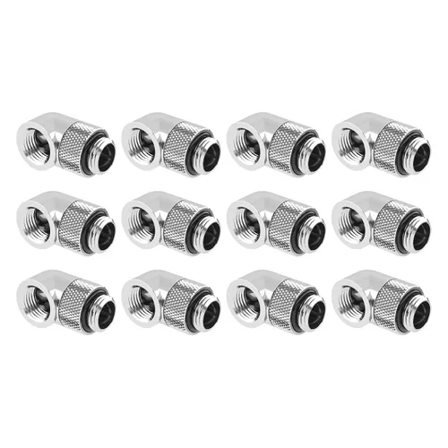 Vista 9 de dracaena.io - Paquete de 2 conectores extensores de rosca G1/4 pulgadas macho a hembra, conector adaptador giratorio de 45° para sistema