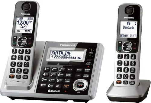 Vista 2 de Panasonic KX-TGF372S Teléfono fijo DECT de 2 teléfonos (renovado)