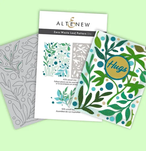 Vista 4 de Altenew Troquel con patrón de hojas sin residuos, hermosos troqueles florales para manualidades de papel, tarjetas y álbumes de recortes, troqueles