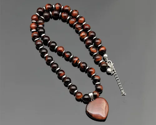 Vista 115 de Colgante de corazón de aventurina natural, Collar de cuentas de aventurina genuina, Collar de piedra verde, Collar de piedras preciosas, Cuentas