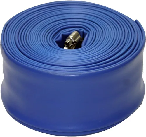 Vista 2 de Blue Devil - Manguera de retrolavado de 50 pies para piscina con abrazadera de manguera, 2 pulgadas de ancho x 50 pies de largo