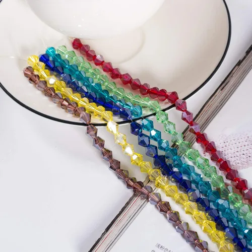 Vista 11 de LONGWIN Lote de 1800 cuentas de cristal de bicono de 0.157 in de cuentas de cristal de joyería para proyectos de bricolaje, pulseras, collares