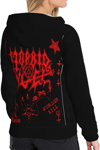 Vista 7 de NUTIEPETS Morbid Angel Hoodie Women Warm Fashion Soft Lightweight Long Sleeve Sweatshirt Drawstring Pocket Hoodies