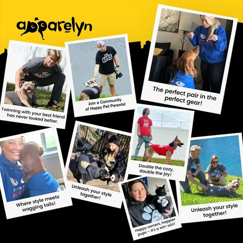 Vista 5 de APPARELYN Sudaderas con capucha a juego para perros y seres humanos – Conjunto de sudadera suave para perro – Sudadera con capucha premium