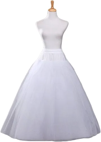 Vista 4 de CEZOM Línea A sin aros Enagua Crinoline Underskirt Slips Accesorios de Boda MPT-022 Blanco Blanco