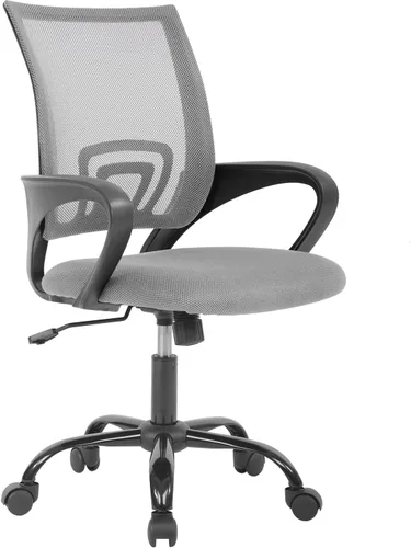 Vista 8 de Dopinmin Silla de oficina en casa, silla de escritorio ergonómica Silla de Sillas de escritorio giratorias ejecutivas con reposabrazos, soporte Negro