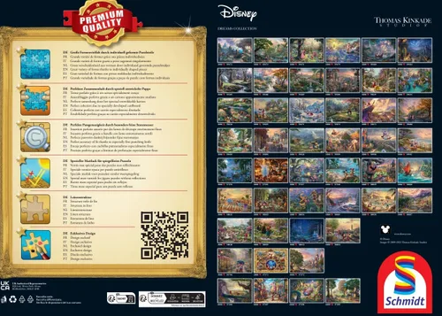 Vista 3 de Schmidt Spiele 57371 Thomas Kinkade, Disney, Mickey & Minnie, Dream Collage 2, rompecabezas de 2000 piezas