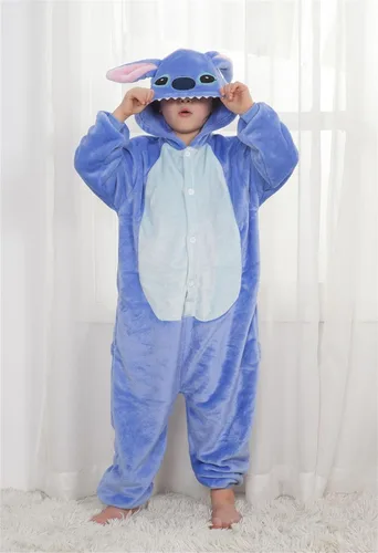 Vista 2 de FOFJR Animales Unisex Niños Anime Cosplay Traje Escuela Fiesta Estudiante Juega Juegos de Una Pieza Pijamas Puntada Monos