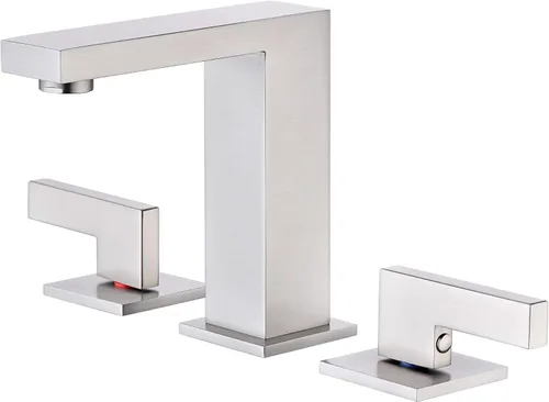 Vista 10 de sumerain Grifo de baño generalizado de 8 pulgadas, grifo de lavabo de baño negro, grifo de baño de 3 agujeros Negro y dorado
