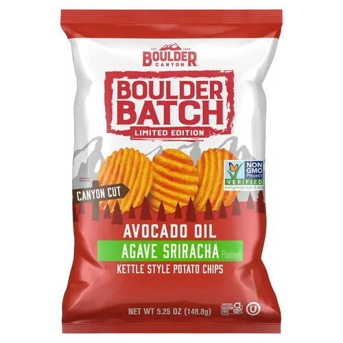 Vista 4 de Boulder Canyon Sriracha de aceite de aguacate en lotes pequeños, bolsas