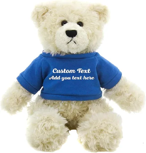 Vista 11 de Oso de peluche personalizado Brandon crema de 12 pulgadas, osos de peluche personalizados, gran regalo para San Valentín, graduación, cumpleaños
