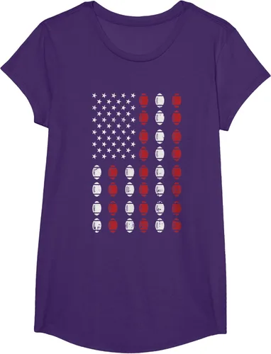 Vista 10 de Camiseta patriótica de jugador atleta del 4 de julio de fútbol americano, Negro