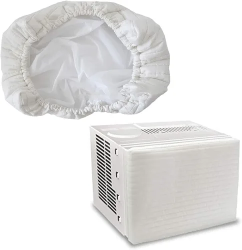 Vista 4 de Garneck 1 funda para aire acondicionado interior, doble aislamiento, ventilador de refrigeración para parabrisas, útil funda de aire acondicionado