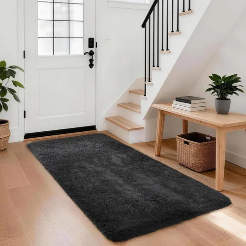 Vista 134 de Ophanie - Alfombras para sala de estar, antideslizante y suave, de felpa grandes y peludas para dormitorio, peludas para niños y niñas, decoración
