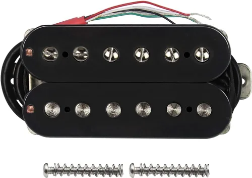 Vista 5 de FLEOR Pastillas de guitarra eléctrica Humbucker Cuello Alnico 5 Negras