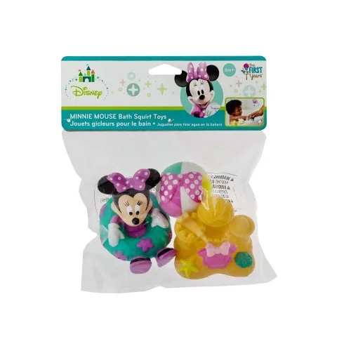 Vista 2 de The First Years Disney Minnie Mouse Squirties Juguetes de Baño para Bebé - Juguetes Blandos para Niños Pequeños para Baño, Piscina y Uso Diario - 3