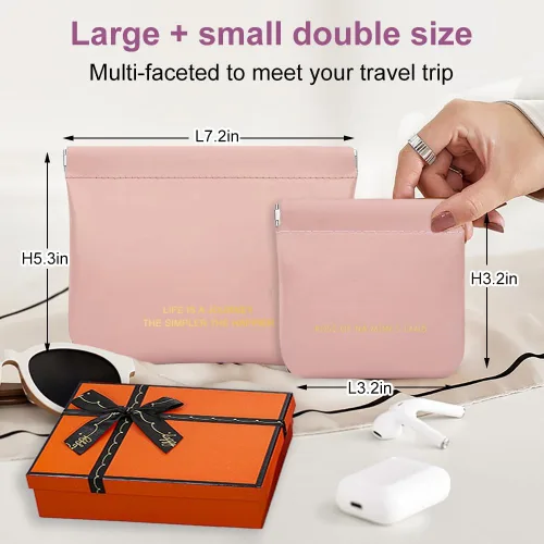 Vista 9 de Bolsa de cuero para anillos, funda para anillos de boda, bolsa para anillos de compromiso, almacenamiento de joyas para novios, portador de anillos