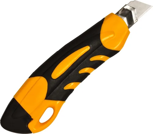 Vista 2 de Sparco, SPR15851, cuchillo utilitario con agarre de goma antideslizante de PVC, 1 cada uno, amarillo