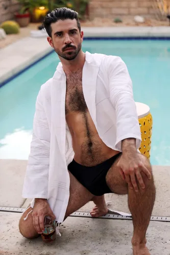 Vista 8 de J D Palm Springs 100% algodón turco Brandon - Bata corta con capucha para hombre