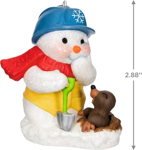Vista 5 de Hallmark Keepsake Adorno de Navidad 2023, Snow Buddies 2023, regalos de muñeco de nieve
