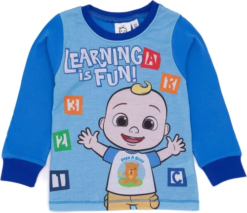 Vista 3 de CoComelon Pijamas para niños Camiseta musical de manga larga para niños con pantalones pijamas Regalo de ropa de descanso para él