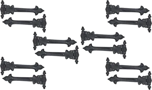 Vista 46 de Adonai Hardware Adonijah Bisagra falsa de aluminio para montaje frontal (6.5" x 12 Pack, Negro mate) para puertas de granero, puertas, armarios