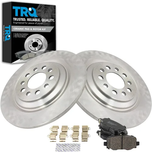 Vista 109 de TRQ Juego de pastillas de freno y rotor de cerámica trasera compatible con Honda Accord V6 1998-02 3.0L con frenos de disco traseros 02-06 Acura RSX