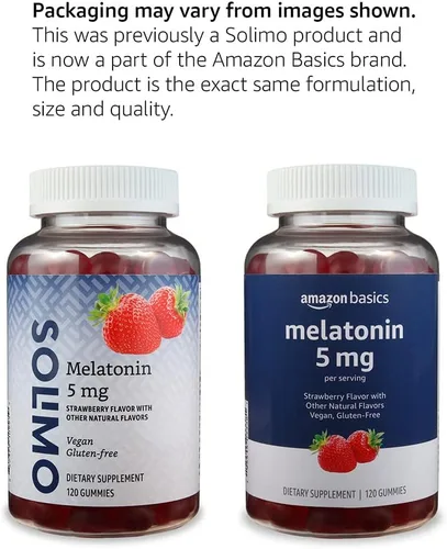 Vista 4 de Marca de Tienda Solimo Melatonina 5 mg, 120 gomitas, suministro de 60 días