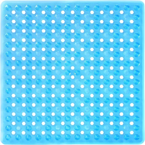 Vista 9 de Yimobra Tapete Cuadrado Antideslizante para Piso de Ducha, 21"x21" Tapete para Bañera Lavable a Máquina, Suave para los Pies, Tapete de Baño