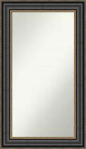 Vista 227 de Amanti Art Espejo personalizado, espejo de baño negro puente, espejo de pared o espejo de tocador de baño sobre el fregadero (26 x 26 pulgadas)