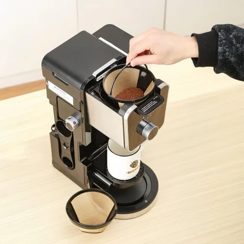 Vista 6 de Filtros de café reutilizables de cono #4 de cesta de repuesto para máquinas de café Cuisinart (2 filtros reutilizables)