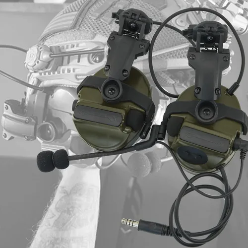 Vista 4 de Auriculares tácticos HEARFALCOM COMAT III Adaptador táctico para carril ARC de casco Adaptador de carril ARC de casco táctico versión no militar