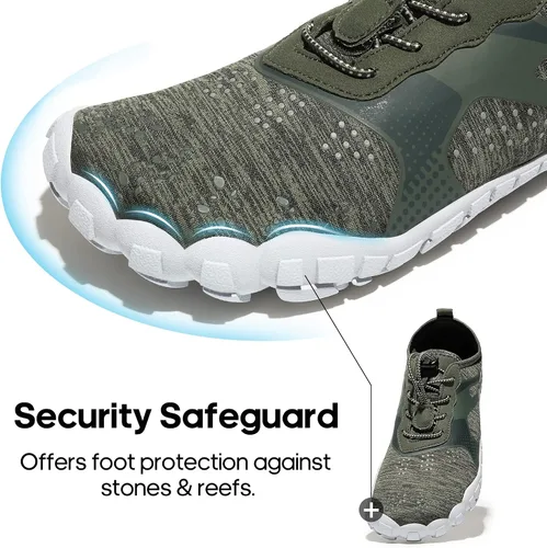 Vista 5 de NORTIV 8 Zapatos de agua para hombre, descalzos, atléticos, ligeros, deportivos, para el aire libre, natación, pesca, senderismo, buceo, surf