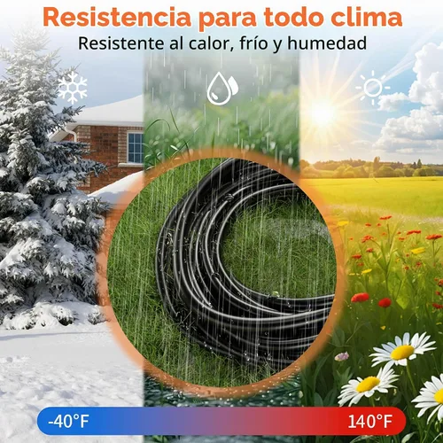 Vista 6 de Cable de extensión negro para exteriores de calibre 12 de 50 pies