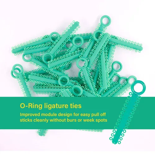 Vista 19 de 1040 Power Sticks Ligaduras Ataduras de ligadura ortodóntica O-Ties, Bandas elásticas de ligadura, Ataduras elásticas Anillos en O Bandas elásticas