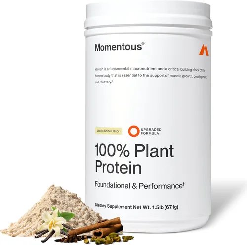 Vista 10 de Momentous Proteína vegana en polvo – 0.71 oz de proteína vegetal – Certificado NSF para deporte – Vegano – Sin OGM – Sin gluten – 12 porciones