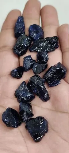 Vista 5 de Krishiv Exports - Piedra natal de zafiro azul crudo zafiro azul crudo y zafiro en bruto de septiembre 10 piezas de 10 a 15 milímetros