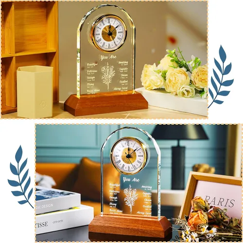 Vista 5 de Arikyrist Reloj de cristal, regalos cristianos para mujeres, ideas Biblia con flor