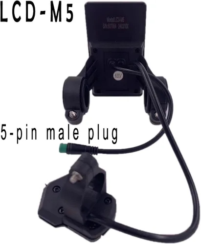 Vista 4 de TZ5 LCD-M5 Medidor de pantalla LCD de bicicleta eléctrica Conector impermeable de 5 pines 24V-60V Universal Ebike Pantalla Panel de control E-Bike