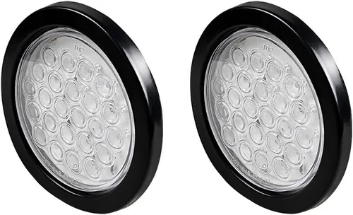 Vista 26 de Astra Depot Juego de 4 unids rojo 4 "redondo 12 LED Stop Running Luz trasera Ojal Plug para vehículo largo camión remolque