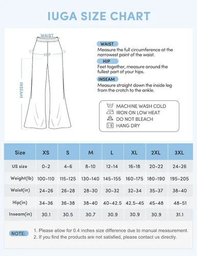 Vista 7 de IUGA Pantalones con forro polar para mujer, resistentes al agua, pantalones de senderismo para invierno, leggings acampanados con bolsillos, corte