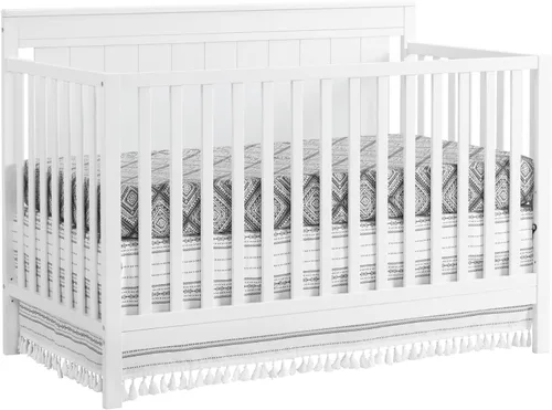 Vista 2 de Oxford Baby Lazio - Juego de 2 cunas convertibles 4 en 1 para bebé, color blanco nieve, certificado GreenGuard Gold Perfect Comfort, colchón