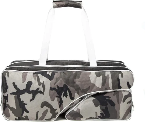 Vista 5 de K-Cliffs Bolsa de raqueta de tenis Nylon balístico de lujo Compartimento para zapatos