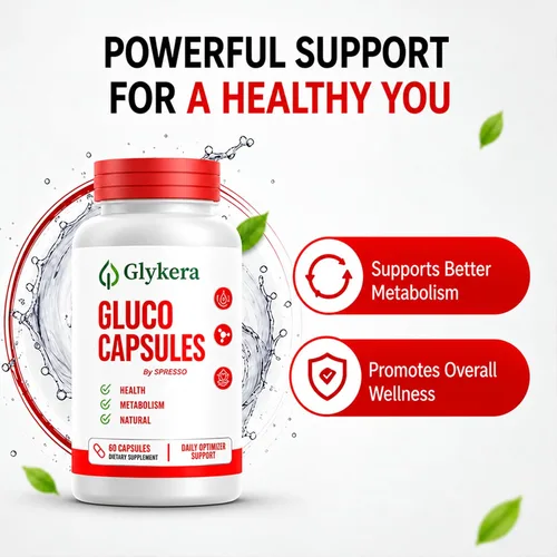 Vista 5 de (1 paquete) Glykera Gluco Cápsulas con ingredientes naturales (60 cápsulas)