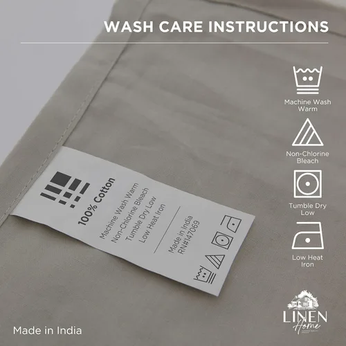 Vista 4 de Sábanas de 100% algodón percal, tamaño individual, 1 sábana encimera, ropa de cama fresca, resistente y transpirable, celeste