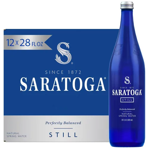Vista 8 de Saratoga Agua natural de manantial – 12 oz (no carbonatada, paquete de 24) Botellas de agua, vidrio