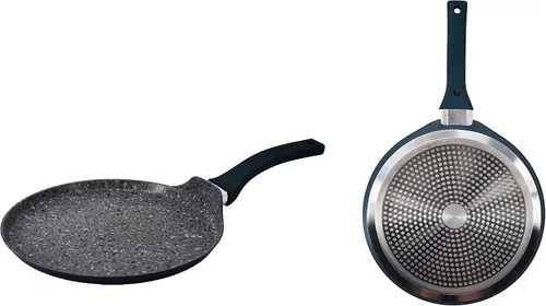 Vista 4 de UNIWARE Sartén antiadherente para pizza con parte inferior de inducción, revestimiento de granito de 3 capas, 11 pulgadas